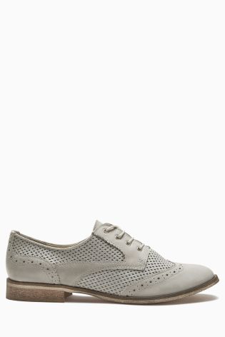 Leather Perforated Lace Ups